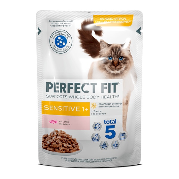 Perfect fit Sensitive Mitrā barība kaķiem ar lasi 85g